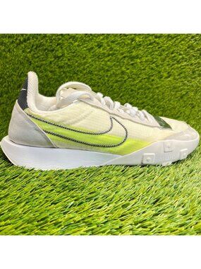Nike Waffle Racer 2X Womens Size 10 Summit White Volt Running Shoes Sneakers